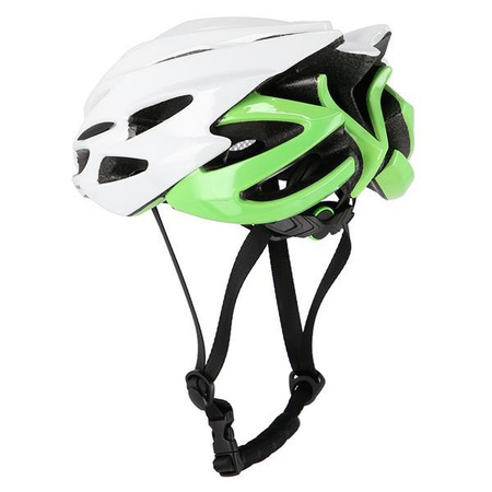 Kask rowerowy na rower hulajnogę rolki deskorolkę NILS EXTREME MTW58 Biało-Zielony Rozm. XL 60-62 cm