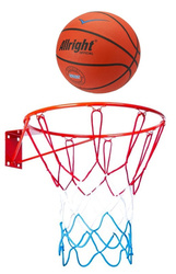 Obręcz do kosza koszykówki duża 37 cm + piłka koszowa 5