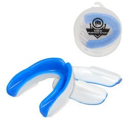 Żelowe Ochraniacze Szczęki - Ochraniacze na Zęby + Pudełko - Biało-Niebieskie