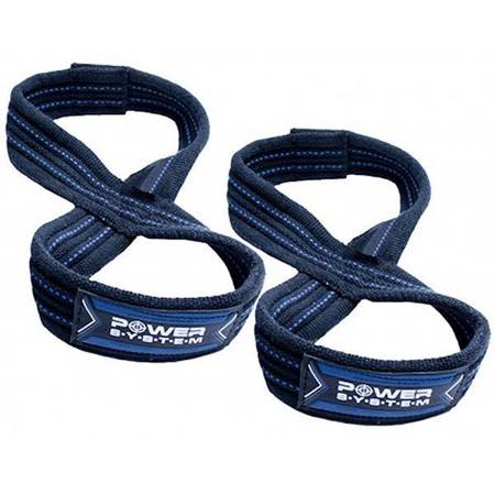 PASKI DO CIĄGÓW FIGURE 8 STRAPS-BLACK/BLUE S/M POWER-SYSTEM