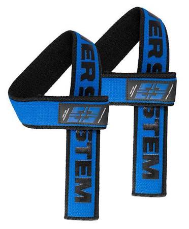 PASKI DO CIĄGÓW LIFTING STRAPS DUPLEX-BLACK/BLU POWER-SYSTEM