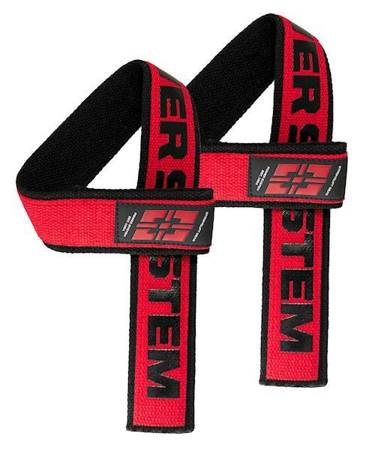 PASKI DO CIĄGÓW LIFTING STRAPS DUPLEX-BLACK/RED POWER-SYSTEM