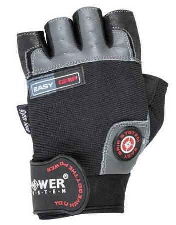 RĘKAWICZKI TRENINGOWE EASY GRIP-BLACK GREY-XS POWER-SYSTEM