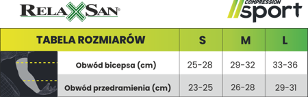 Rękaw kompresyjny sportowy fuksja RelaxSan Sport S